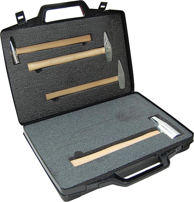Aluminiumhammerset, im Koffer, 4-tlg.