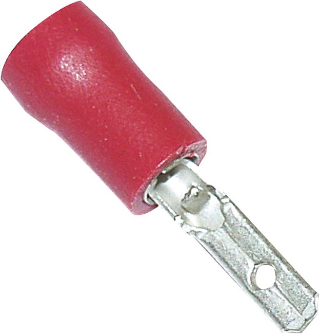 Flachstecker, rot, 2,8 x 0,8 mm, 100 Stck.