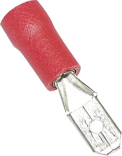 Flachstecker, rot, 4,8 x 0,8 mm, 100 Stck.