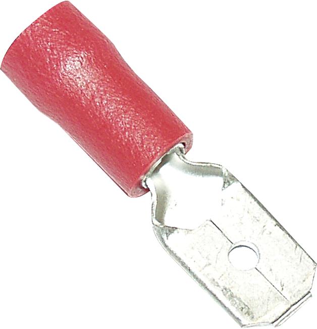 Flachstecker, rot, 6,3 x 0,8 mm, 100 Stck.