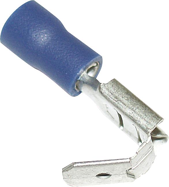 Flachsteckh&#252;lse, 6,30 – 0,80 mm2, blau, 100 Stck.
