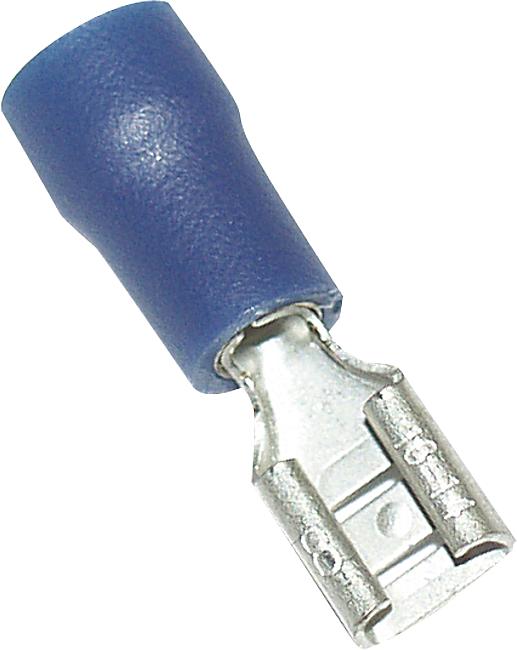 Flachsteckh&#252;lse, blau/4,8 x 0,8 mm, 100 Stck.