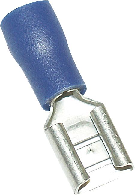 Flachsteckh&#252;lse, blau/8,2 x 0,8 mm, 100 Stck.
