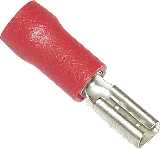 Flachsteckh&#252;lse, rot/2,8 x 0,8 mm, 100 Stck.