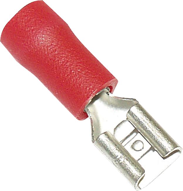 Flachsteckh&#252;lse, rot/4,8 x 0,8 mm, 100 Stck.