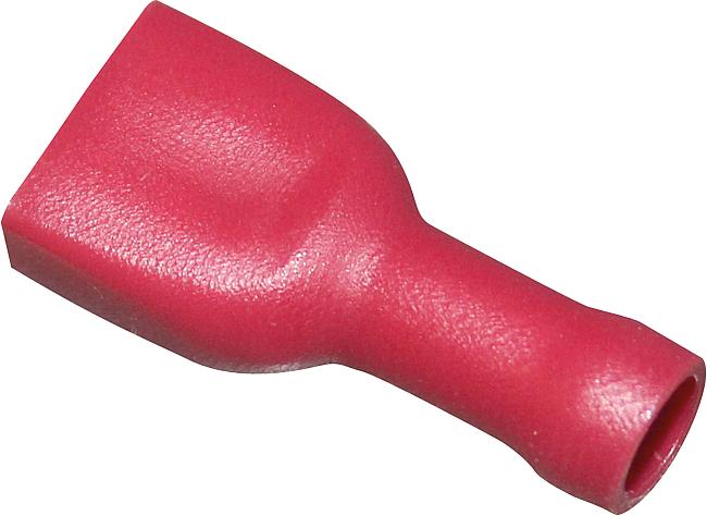 Flachsteckh&#252;lse, rot/6,3 x 0,8 mm, 100 Stck.