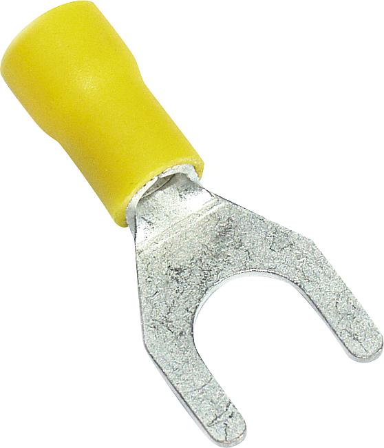 Gabelkabelschuh, M8, 4,00 – 6,00 mm2, gelb, 100 Stck.