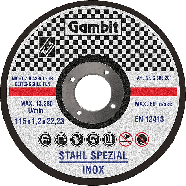 Gambit&#174; Stahl Spezial Inox, &#248; 115 mm, St&#228;rke: 1,20 mm