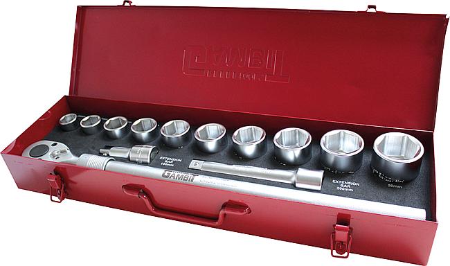Kraft-Verl&#228;ngerungsratschensatz, 3/4&quot;&quot;, 13-tlg.