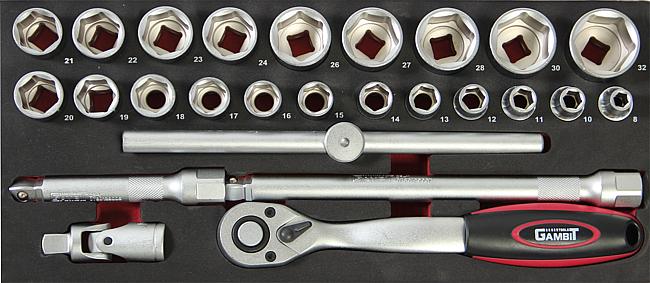Steckschl&#252;sselsatz 1/2&quot;&quot;, 26-tlg.