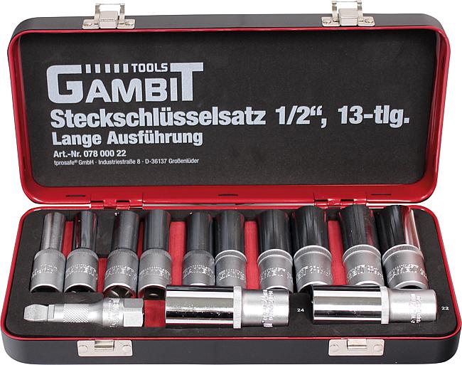 Steckschl&#252;sselsatz 1/2“, 1/2&quot;&quot;, 13-tlg.