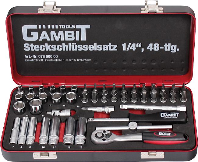 Steckschl&#252;sselsatz 1/4&quot;&quot;, 1/4&quot;&quot;, 48-tlg.