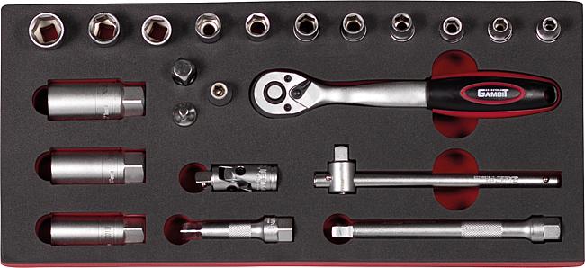 Steckschl&#252;sselsatz 3/8&quot;&quot;, 22-tlg.