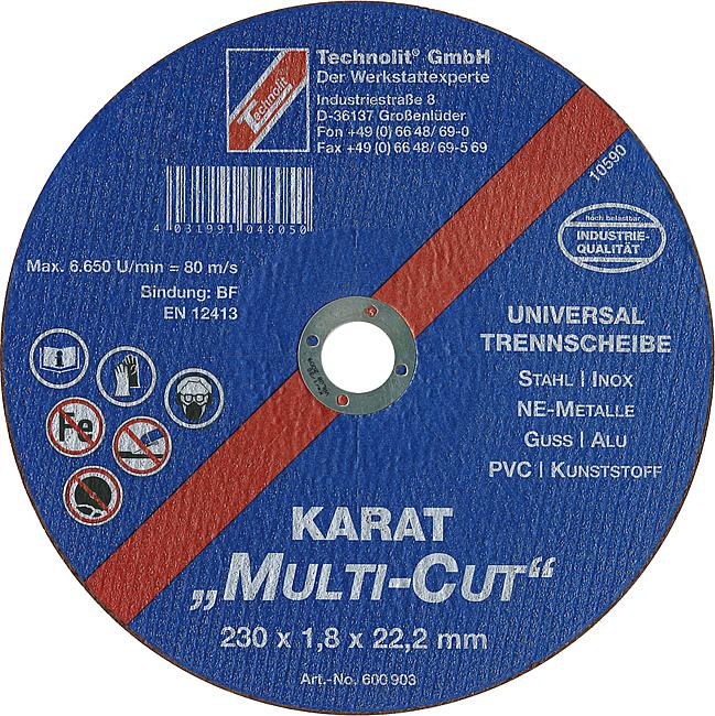 Universal-Trennscheibe KARAT „Multi-Cut“, 230 mm