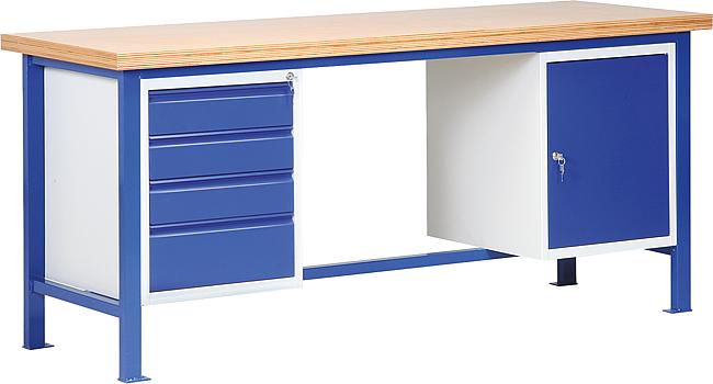 Werkbank, 4 x Schubladen, 1 x T&#252;r