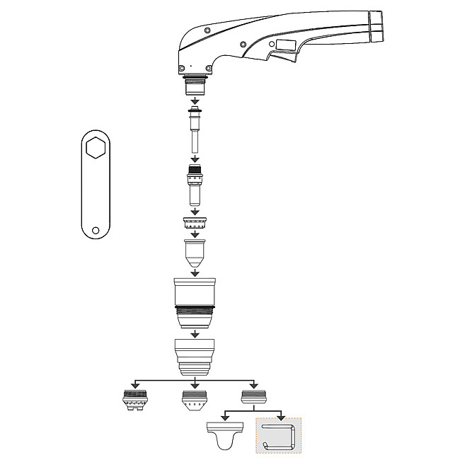Abstandsfeder, 105 – 125 A
