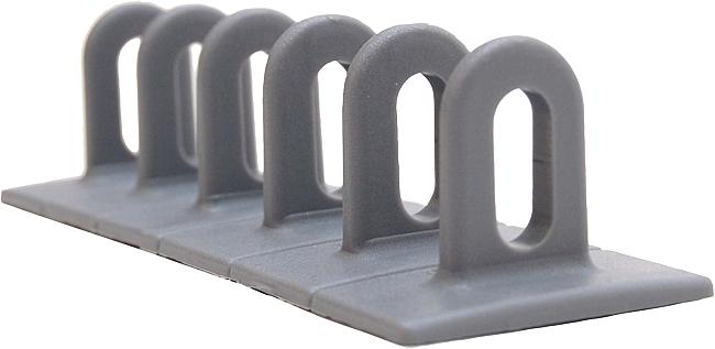 Klebepads, grau, 6 x 50 x 156 mm, lfach, 3 Stck.