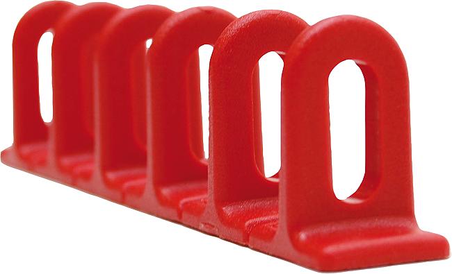 Klebepads, rot, 6 x 22 x 156 mm, flach, 3 Stck.