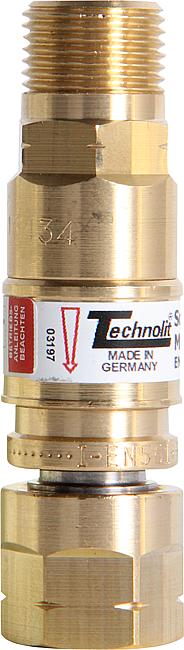 Schlauchkupplung, Acetylen mit Gewinde, 3/8 l.h.