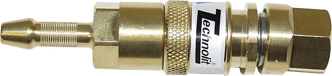 Schlauchkupplung, Griff Sauerstoff, 1/4&quot;&quot;