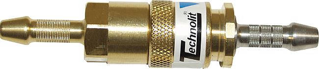 Schlauchkupplung, &#248; 6 mm, Sauerstoff - Schlauch-Schlauch