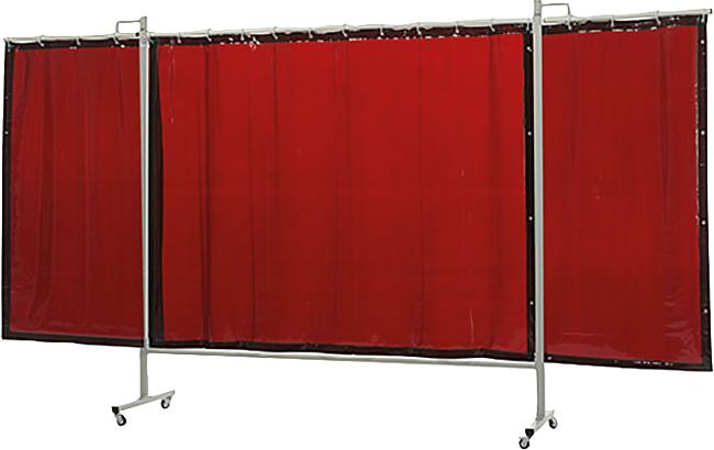 Schwei&#223;schutzwand „Premium“, dreiteilig, orange-CE