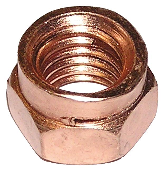 Kupfermuttern mit Bund, M 10, SW 15, 100 Stck., 100 Stck.
