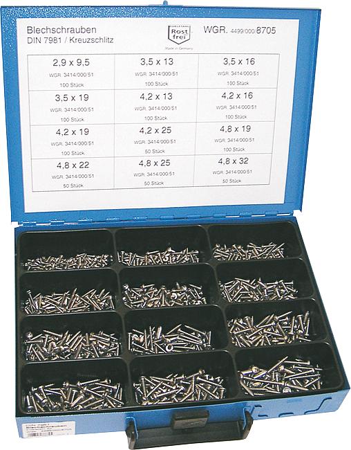Linsen-Blechschrauben, 1.000-tlg.