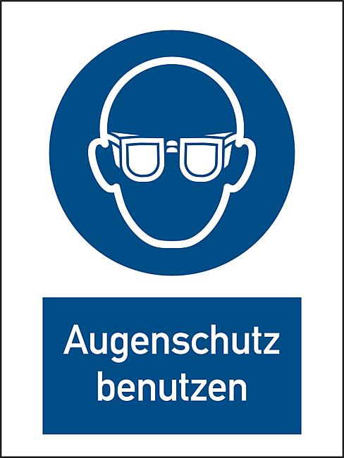 Augenschutz benutzen (mit Text), AL, 300 x 200 mm
