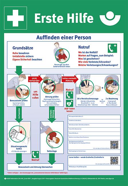 Erste-Hilfe Aushang, KU, 595 x 410 mm