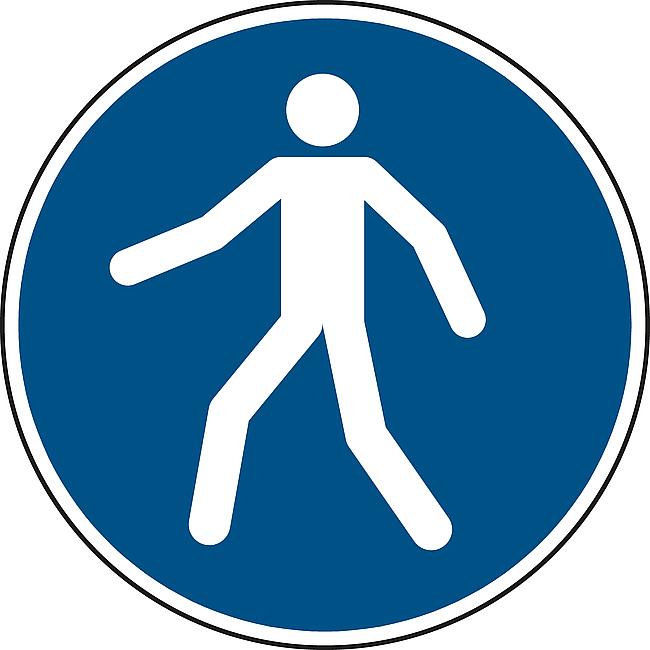 Fu&#223;g&#228;ngerweg benutzen, FO, 300 mm