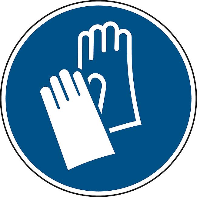 Handschutz benutzen, KU, 200 mm