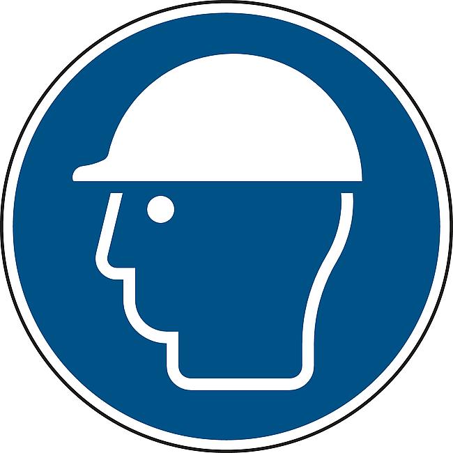 Kopfschutz benutzen, FO, 100 mm