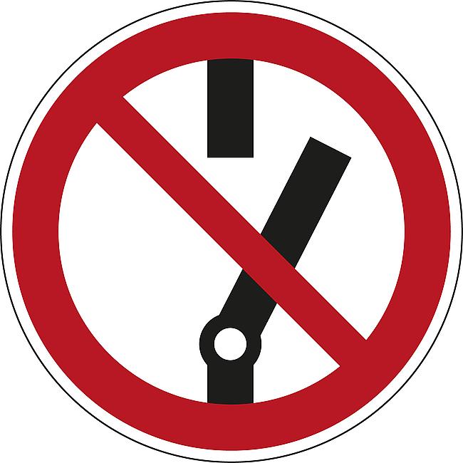 Nicht schalten, Magnetfolie, 200 mm