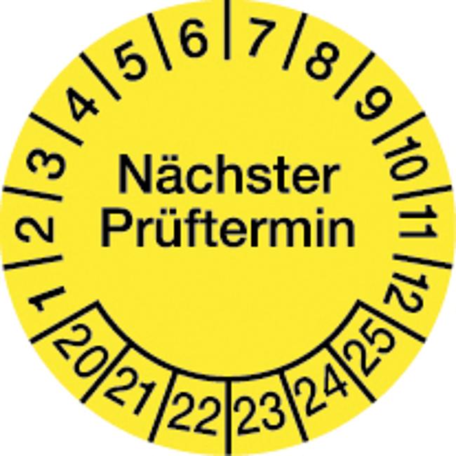 Pr&#252;fplakette, N&#228;chster Pr&#252;ftermin, 2020, &#248; 30 mm, 10 Stck.