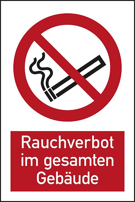 Rauchverbot im gesamten Geb&#228;ude, FO, 300 x 200 mm