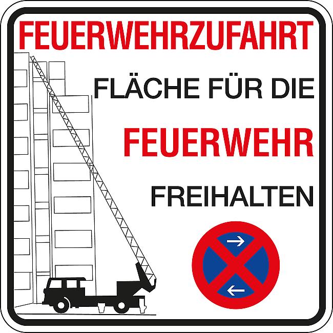 Rettungswegschild f&#252;r Feuerwehr, AL, 500 x 500 mm