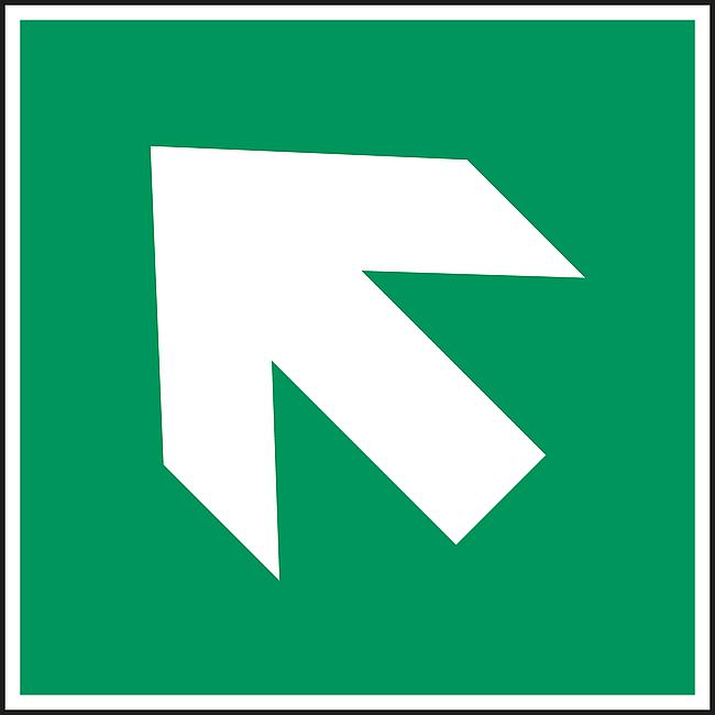 Richtungspfeil, FO - LNL, 150 x 150 mm