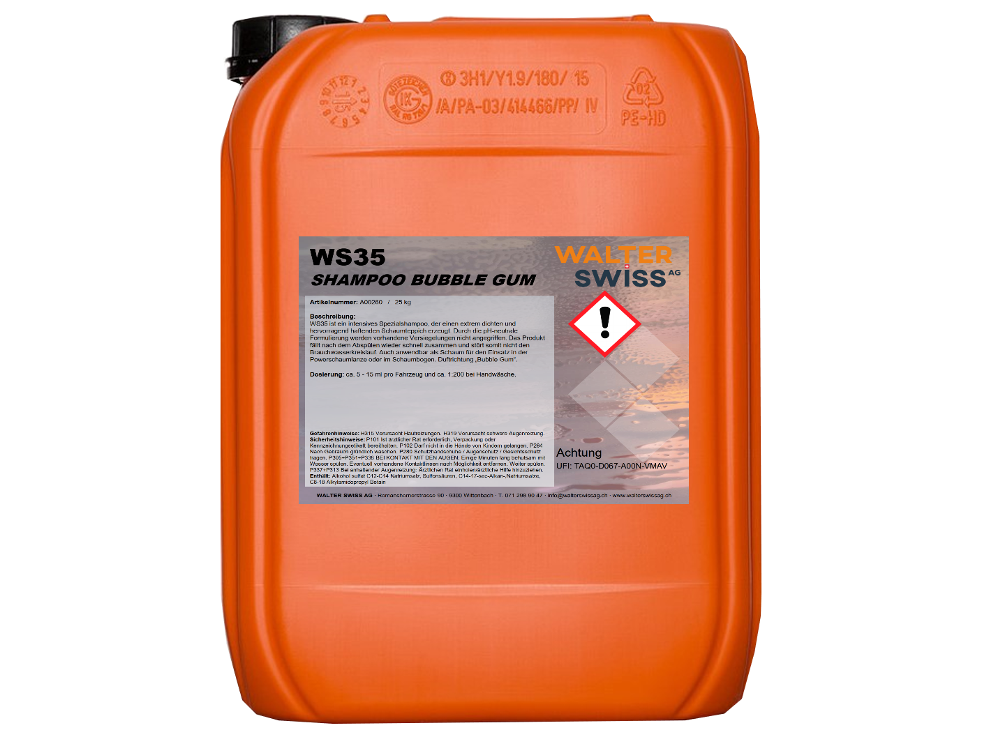 WS35 - Shampoo Bubble Gum, 25 kg