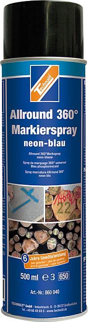 Farb-Markierspray „Allround 360&#176;“, Farbe: neonblau, 500 ml