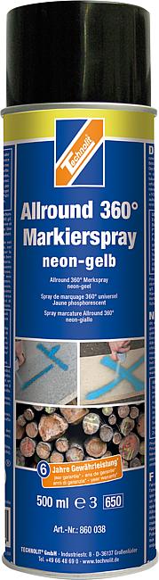 Farb-Markierspray „Allround 360&#176;“, Farbe: neongelb, 500 ml