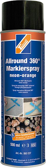Farb-Markierspray „Allround 360&#176;“, Farbe: neonorange, 500 ml