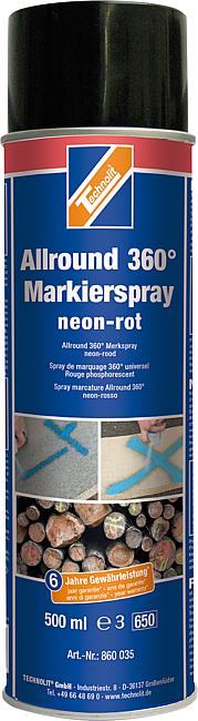 Farb-Markierspray „Allround 360&#176;“, Farbe: neonrot, 500 ml