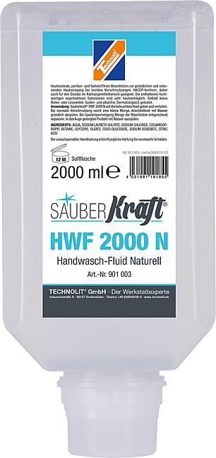 HWF 2000 N Handwasch-Fluid Naturell, 2 Liter