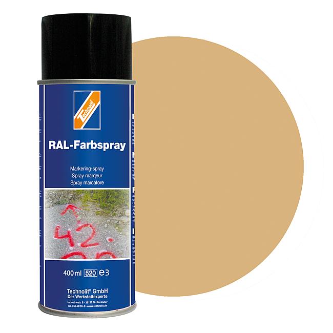 RAL-Farbspray gl&#228;nzend, RAL 1002 (sandgelb), 400 ml
