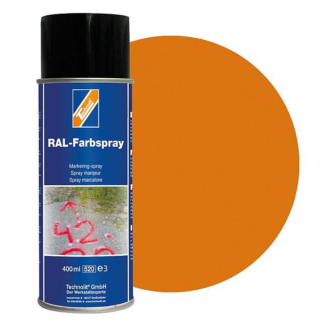 RAL-Farbspray gl&#228;nzend, RAL 2000 (gelborange), 400 ml