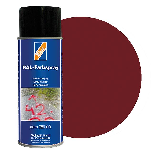 RAL-Farbspray gl&#228;nzend, RAL 3005 (weinrot), 400 ml