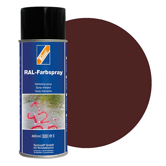 RAL-Farbspray gl&#228;nzend, RAL 3007 (schwarzrot), 400 ml