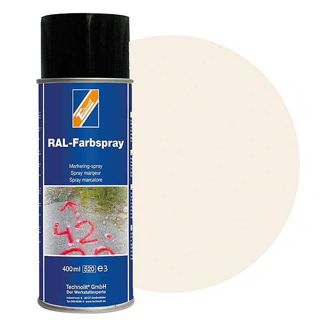 RAL-Farbspray gl&#228;nzend, RAL 9001 (cremewei&#223;), 400 ml