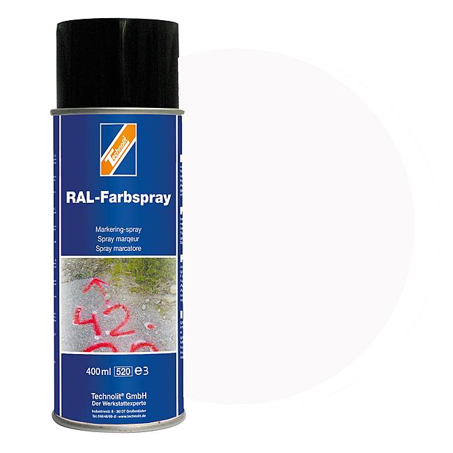RAL-Farbspray gl&#228;nzend, RAL 9003 (signalwei&#223;), 400 ml